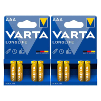 2X Varta Longlife AAA Blister 4 stuks