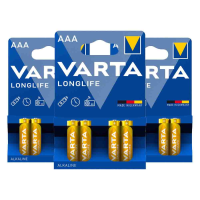 3X Varta Longlife AAA Blister 4 stuks