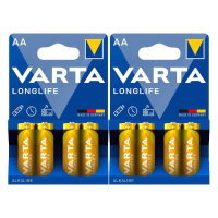 2X Varta Longlife AA Blister 4 stuks