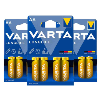 3X Varta Longlife AA Blister 4 stuks