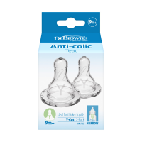 Dr. Browns Flesspeen Y cut Smalle Halsfles Transparant 2 stuks