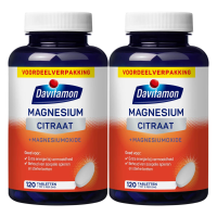 2X Davitamon Magnesium Citraat + Magnesiumoxide 120 tabletten
