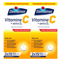 2X Davitamon Vitamine C + Extra D3 30 bruistabletten
