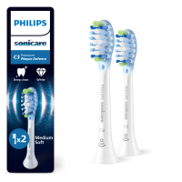3X Philips Sonicare Opzetborstels C3 Premium Plaque Defence Wit HX9042/87 2 stuks
