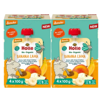 2X Holle Knijpfruit Multipack 6+ mnd Banana Lama 4 stuks
