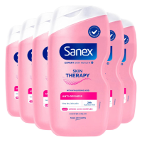 6X Sanex Skin Therapy Douchecrème Anti Dryness 450 ml