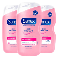 3X Sanex Skin Therapy Douchecrème Anti Dryness 450 ml