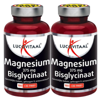 2X Lucovitaal Magnesium 375mg Bisglycinaat 210 tabletten