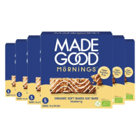 6X MadeGood Mornings Baked Oat Bars Blueberry 5 stuks