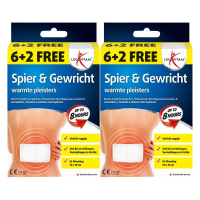 2X Lucovitaal Spier & Gewricht Warmtepleister Rug Maxi 8 stuks