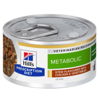 Hill's Prescription Diet Kattenvoer Nat Metabolic Weight Management Stoofpotje Kip 24 x 82 gr