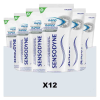 12X Sensodyne Tandpasta Rapid Relief Whitening 75 ml