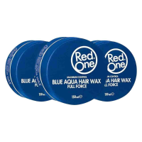 3X Red One Aqua Hair Wax Blue 150 ml