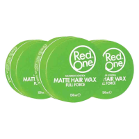3X Red One Matte Hair Wax Green 150 ml