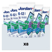 8X Jordan Tandpasta Junior 6 12 jaar 50 ml