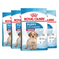 4X Royal Canin Puppy Hondenvoer Medium 4 kg