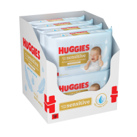 8X Huggies Babydoekjes Extra Care Sensitive 100% Plasticvrij 48
