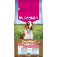 Eukanuba Hondenvoer Droog Grain Free Small/Medium Senior Oceaanvis 12 kg