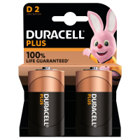 10X Duracell Alkaline Batterijen Plus 100 D 2 stuks