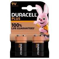 10X Duracell Alkaline Batterijen Plus 100 9V 2 stuks