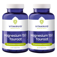 2X Vitakruid Magnesium 150 Tauraat 90 tabletten