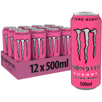Monster Energy Ultra Zero Sugar Rosa 12 x 500 ml