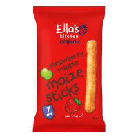 Ella's Kitchen Biologisch Maize Sticks 7+m Aardbei & Appel 16 gr