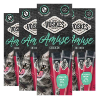 4X Voskes Kattensnack Liquid Treat Kip 20x15 gr
