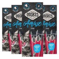 4X Voskes Kattensnack Liquid Treat Tonijn 20x15 gr