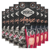 8X Voskes Kattensnack Liquid Treat Zalm 20x15 gr