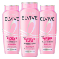 3X L'Oréal Elvive Glycolic Gloss Shampoo 250 ml