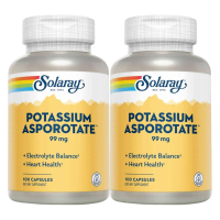 2X Solaray Kalium Asporotat 99 mg(Potassium) 100 capsules