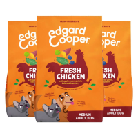 3X Edgard & Cooper Hondenvoer Droog Kip Medium 1 kg