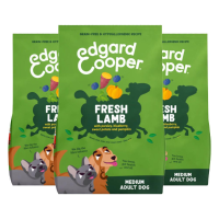 3X Edgard & Cooper Hondenvoer Droog Lam Medium 1 kg