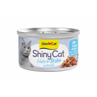 GimCat Kattenvoer Nat ShinyCat Filets in Bouillon Tonijn & Anjovis 70 gr