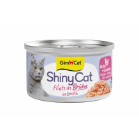 GimCat Kattenvoer Nat ShinyCat Filets in Jelly Kip & Garnalen 70 gr