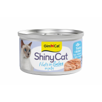 GimCat Kattenvoer Nat ShinyCat Filets in Jelly Tonijn & Anjovis 70 gr