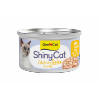 GimCat Kattenvoer Nat ShinyCat Filets in Jelly Tonijn & Kaas 70 gr