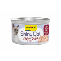 GimCat Kattenvoer Nat ShinyCat Filets in Jelly Tonijn & Kip 70 gr
