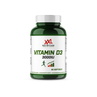 2X XXL Nutrition Vitamine D3 3000 IU 60 softgels
