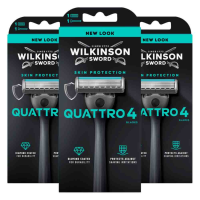 3X Wilkinson Quattro Scheersysteem + Navulmesjes