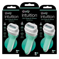 3X Wilkinson Intuition 2in1 Soap and Shave Scheersysteem + Navulmesjes