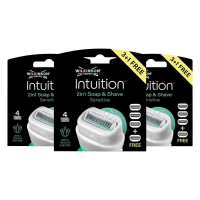 3X Wilkinson Intuition 2in1 Soap and Shave Navulmesjes 4 stuks