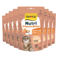 8X GimCat Kattensnack Nutri Vitamin Bites 40 gr