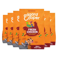 6X Edgard & Cooper Hondenvoer Droog Adult Small Kip 700 gr