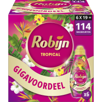 6X Robijn Klein & Krachtig Wasmiddel Color Tropical 19 Wasbeurten 665 ml