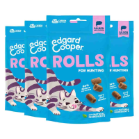 4X Edgard & Cooper Adult Rolls Kattensnack Zalm 45 gr