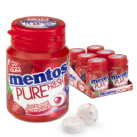 Mentos Gum Pure Fresh Strawberry Suikervrij 6 x 30 stuks