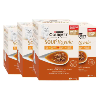 4X Gourmet Kattenvoer Nat Soup Royale Rund 6x45 gr