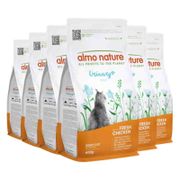 6X Almo Nature Kattenvoer Droog Urinary Help Kip 400 gr